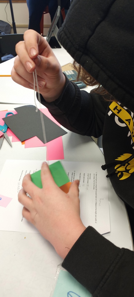 Student working in geometry