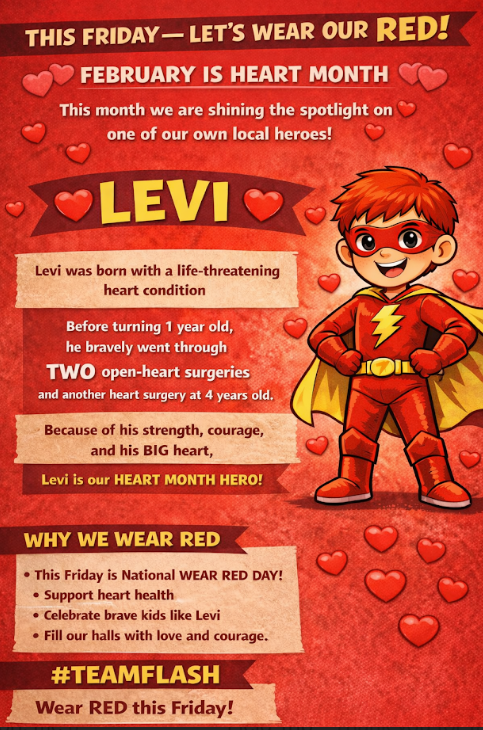 Flyer to Wear Red on Friday