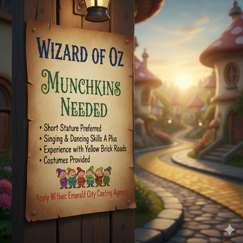 Wizard of Oz Help Wanted Sign