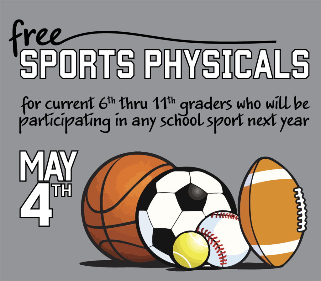 UHS Sports Physicals will be on May 4th