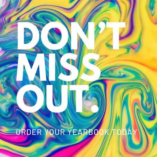 A colorful image with the words "Don't Miss Out" on it. 