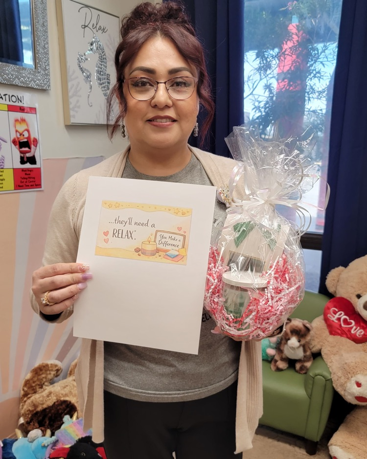 counselor with a gift