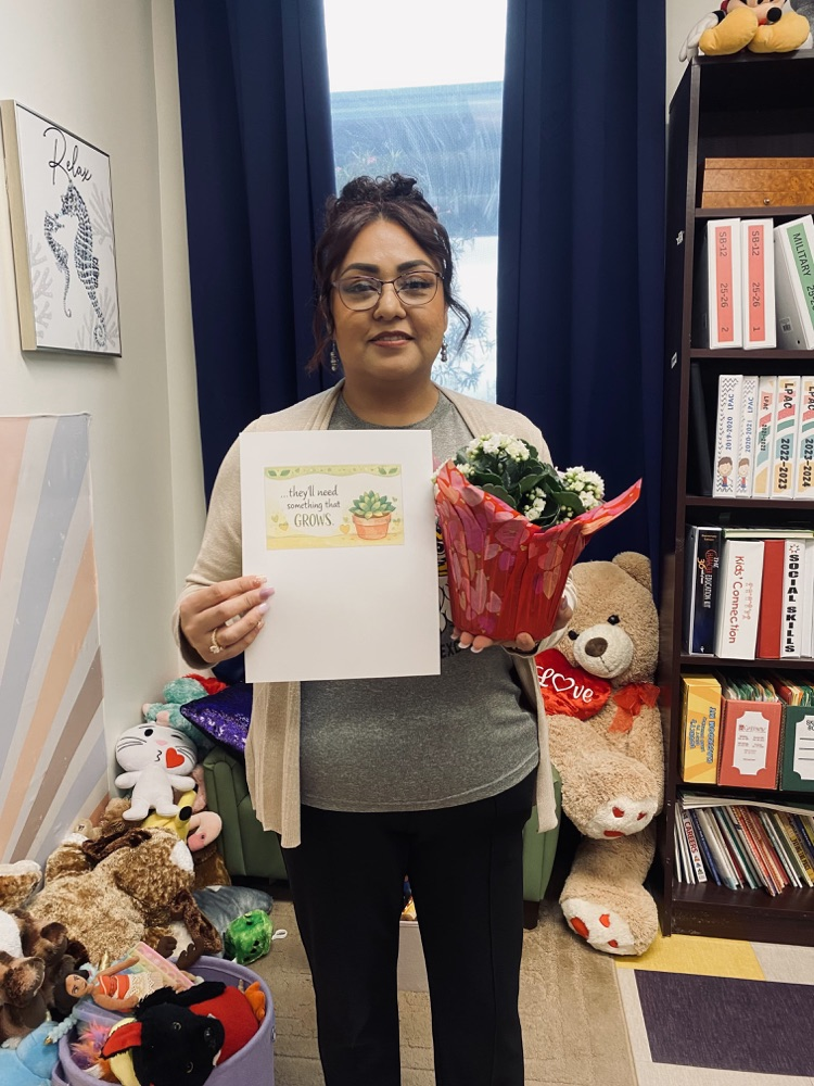 counselor with a gift