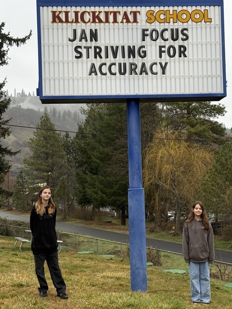 Secondary Students of the Month for January. Congratulations to Isis and Roxy!