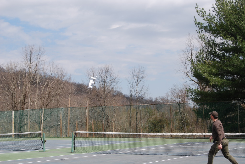 Bi-plane doing a roll