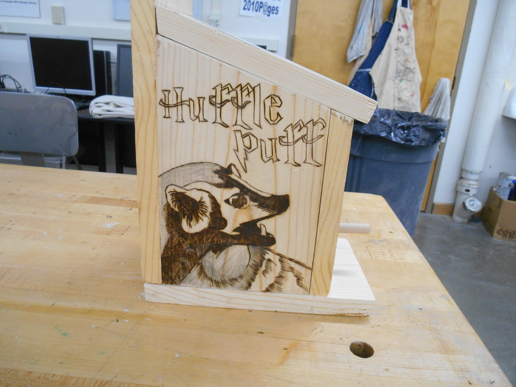 Woodburning on Birdhouse