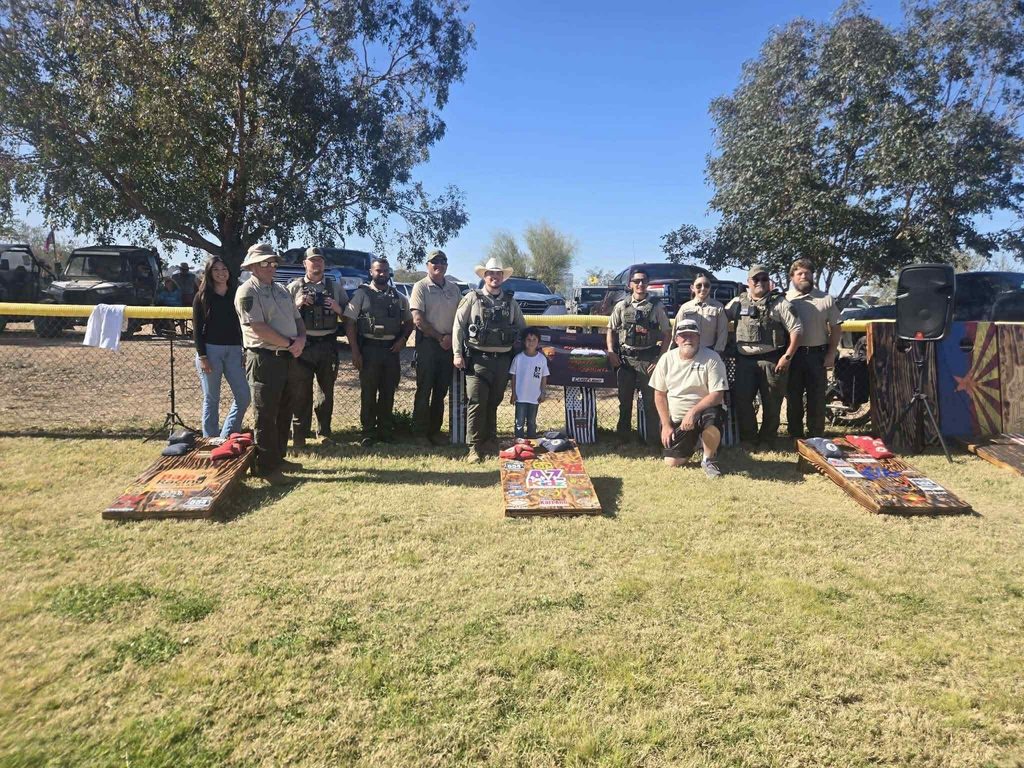 🎉 Bobcat, Cayden Perez, and his partner, Deputy Adler, came in 3rd place during the Kidz and Heroes Cornhole Tournament. Congratulations! 👏🏼