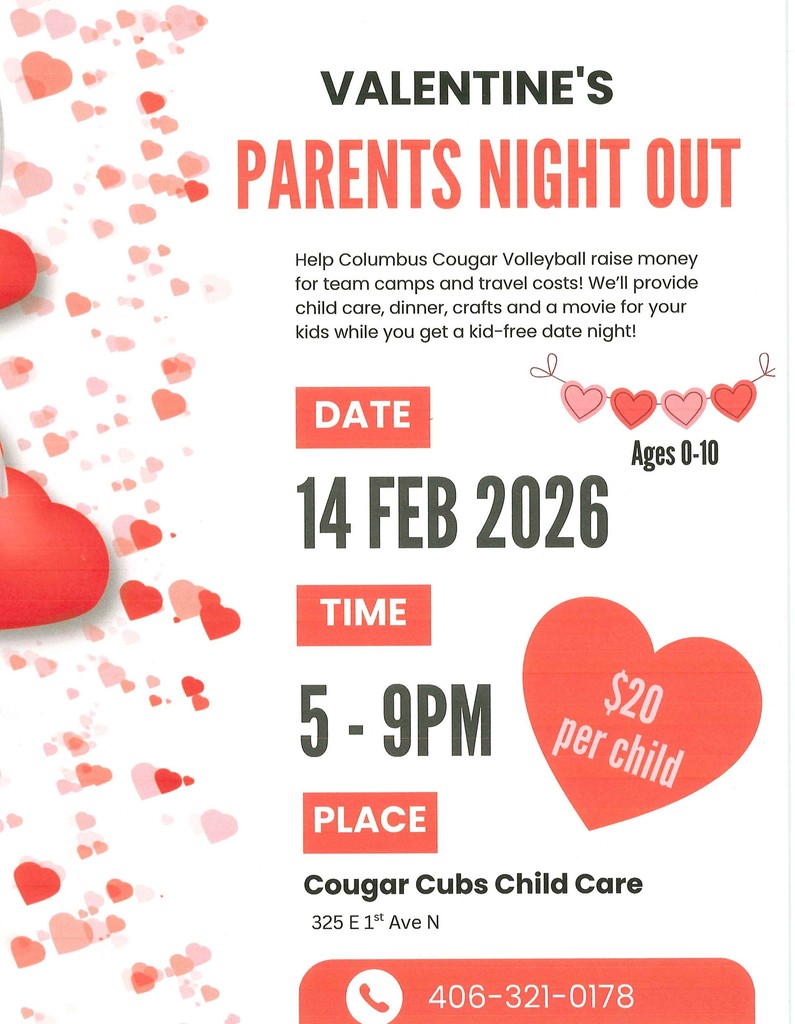 CHS Volleyball Parents Night Out Babysitting Fundraiser