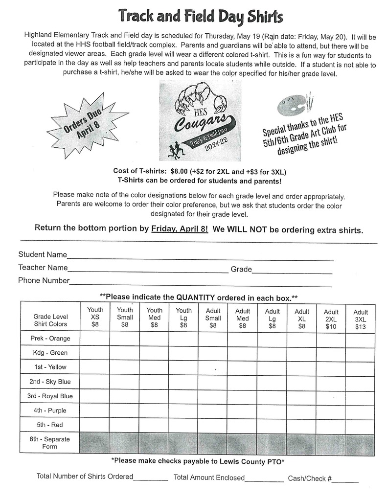 K-5 T & F Day form