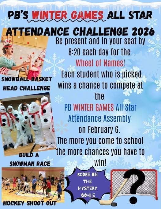 Winter Games flyer for Pfeiffer-Burleigh.