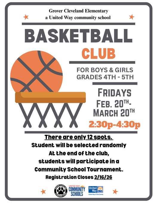 Basketball club flyer.