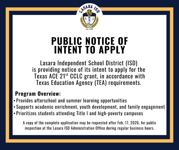 public notice of intent to apply