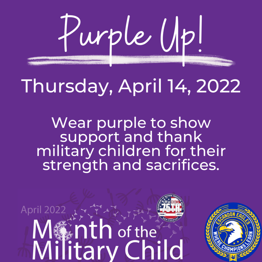 Purple Up for Military Children!