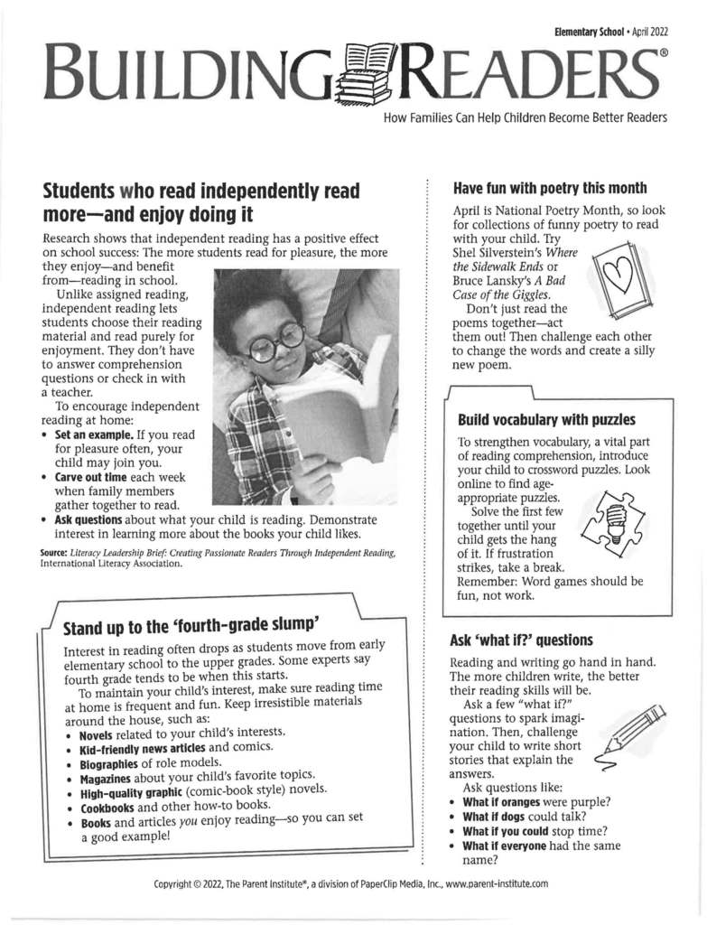 Building Readers - April 2022