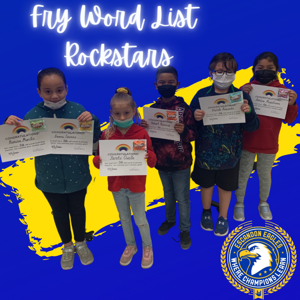 Fry Word List Rockstars