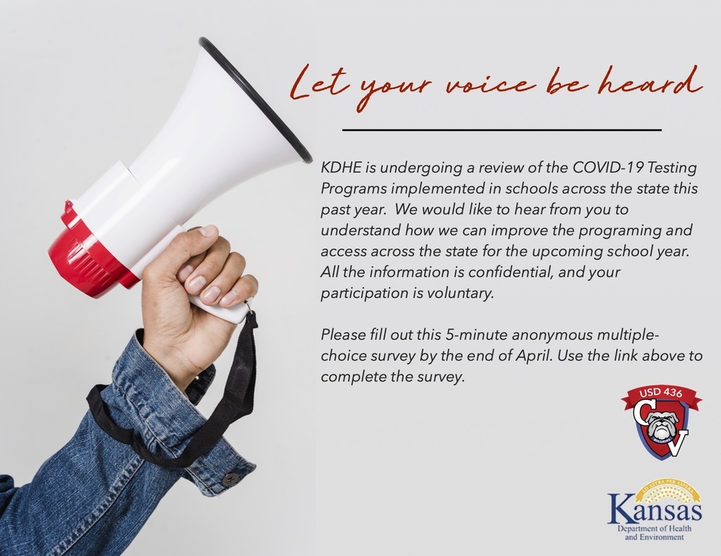 Covid Testing Survey Announcement