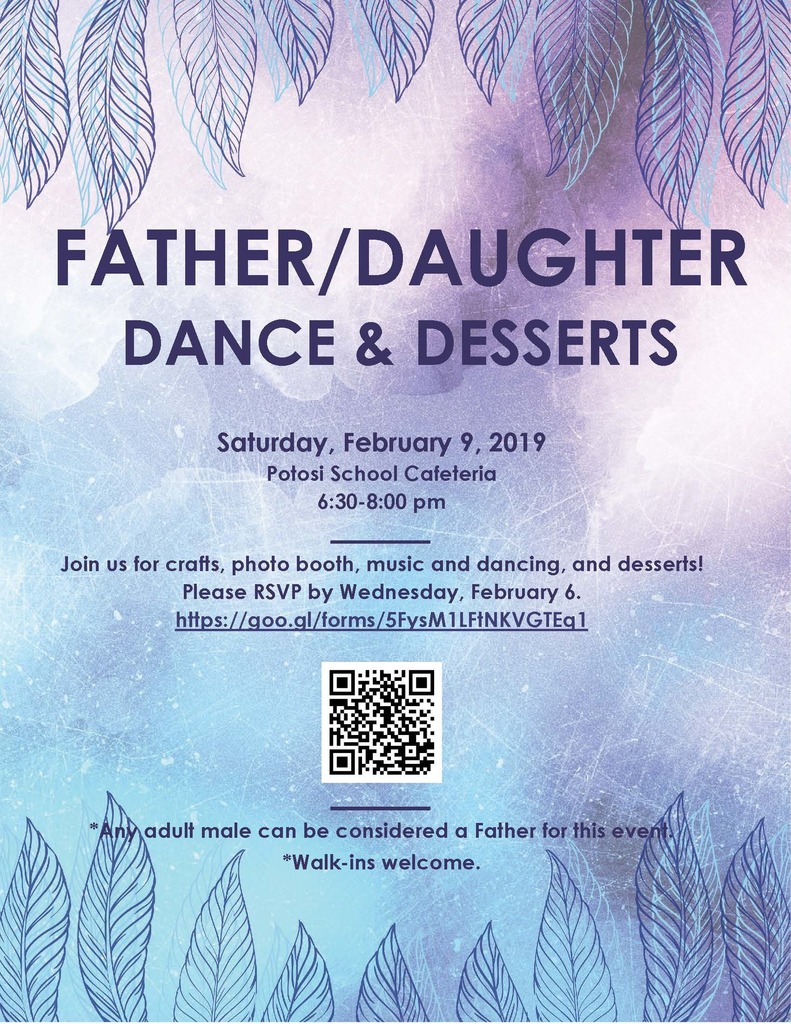 Father Daughter Dance & Desserts Flyer