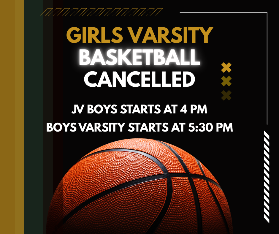 No girls varsity basketball, updated times