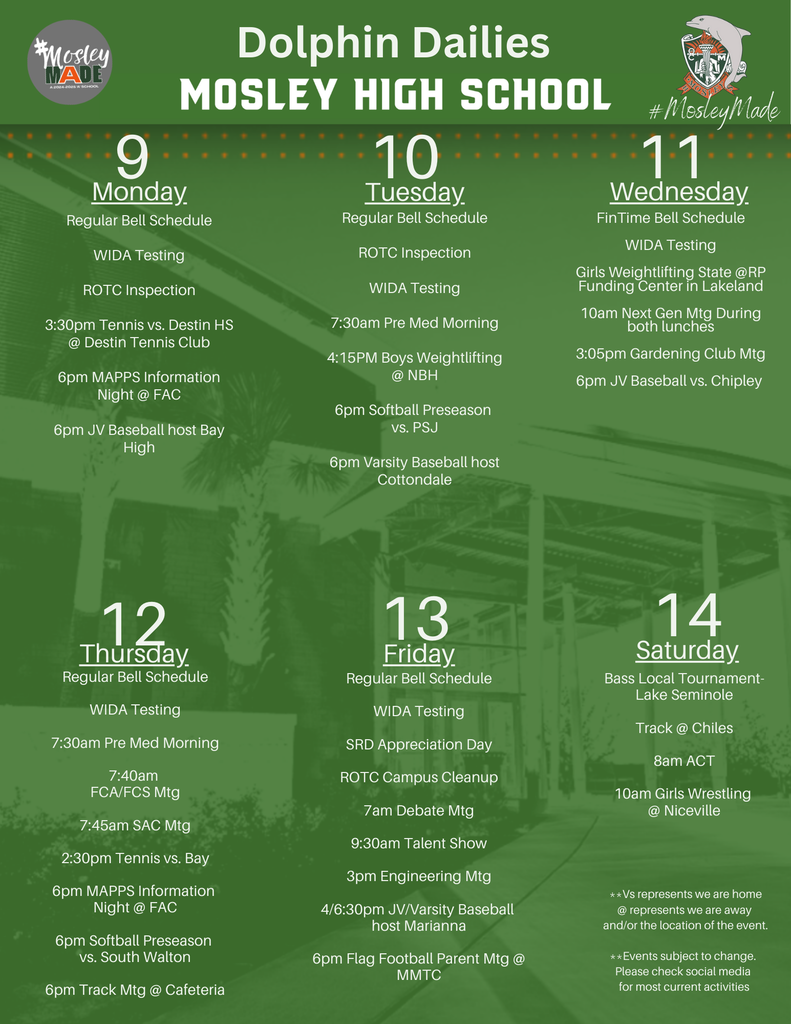 Happening this week....