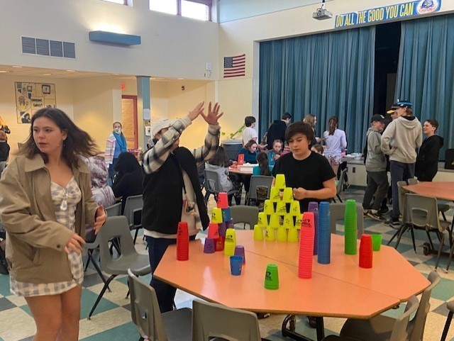 fun night cup stacking