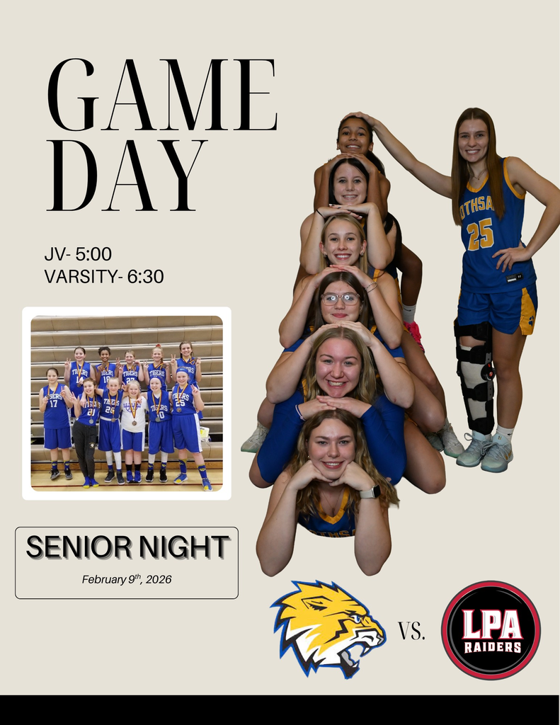 Game day with senior night starting at 5:00 on 2/9/26.