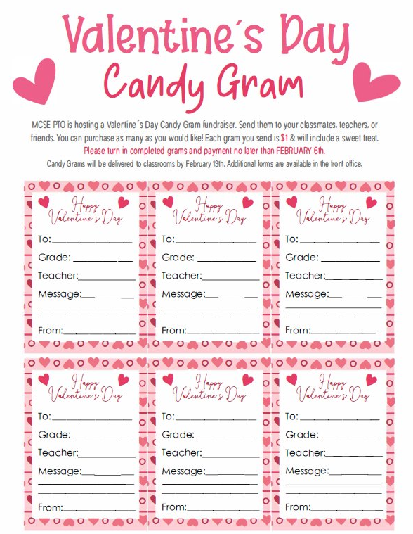 Candy Gram Sales end tomorrow