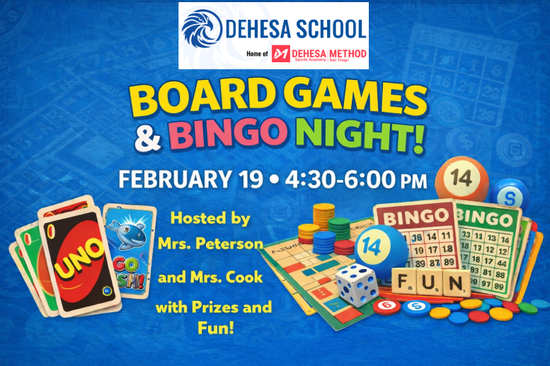 Board Games & Bingo Night February 19th 4:30 pm