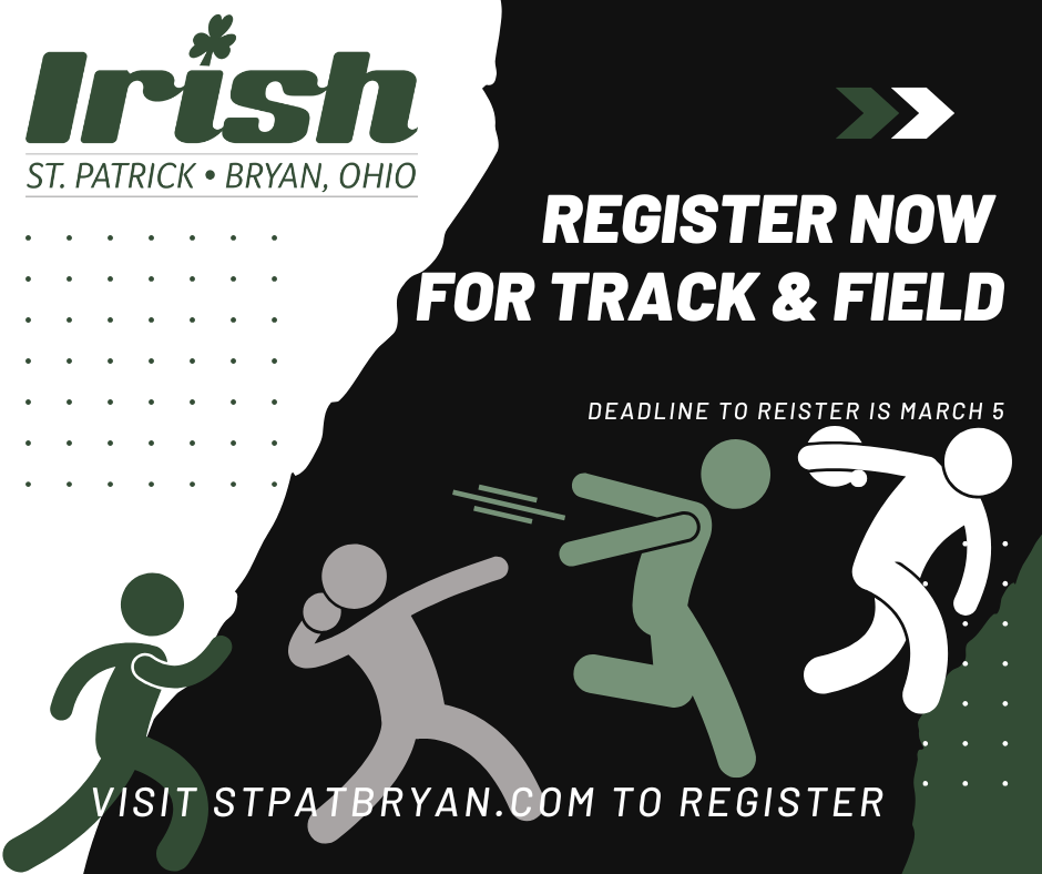 Saint Patrick Parish Track and Field Registation info 