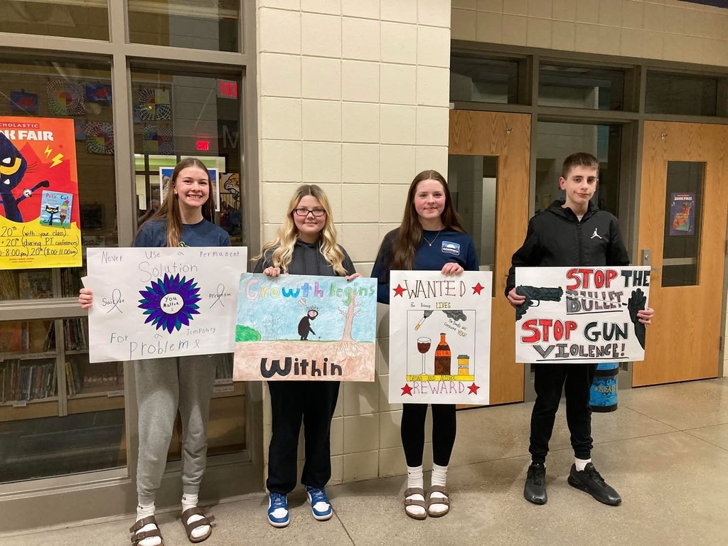 Lions winners Scarlett Sullivan, Abbie Klee, Alea Klossner, and Ty Blanchard