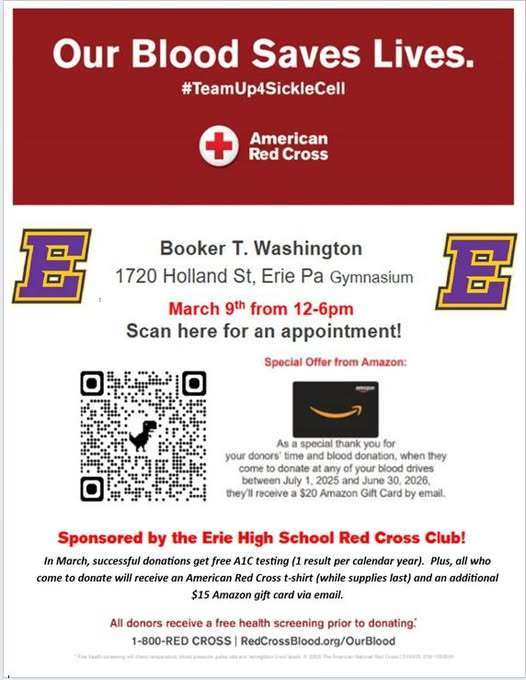 Blood drive flyer.