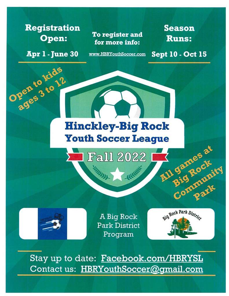 Hinckley Big Rock Youth Soccer 2022 Fall Registration