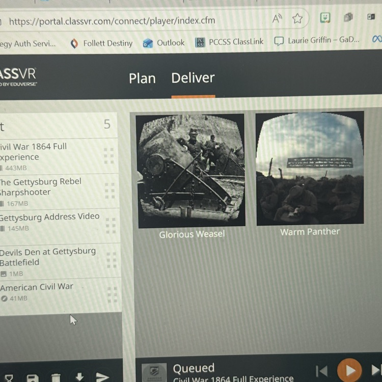 ClassVR teacher dashboard