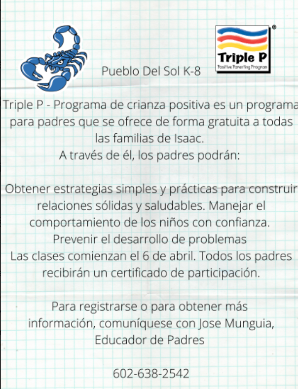 Triple P flyer Spanish