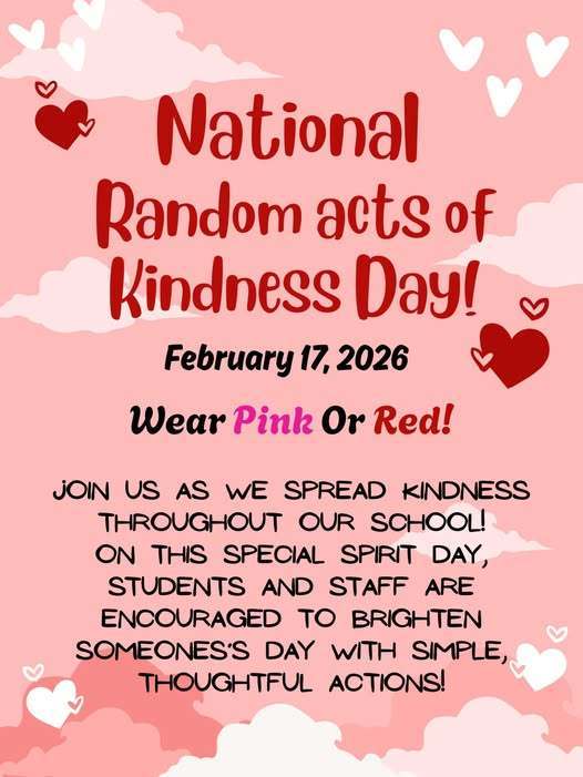 National Random Acts of Kindness Day flyer. 
