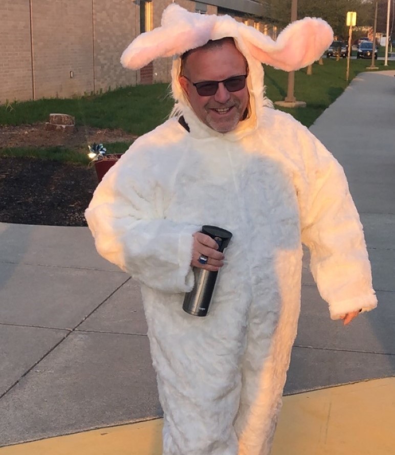 Craig Campbell as the Easter Bunny