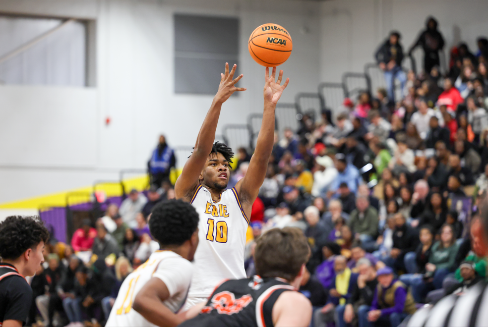 Boys playing basketball.