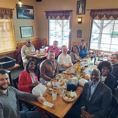 leadership eating lunch