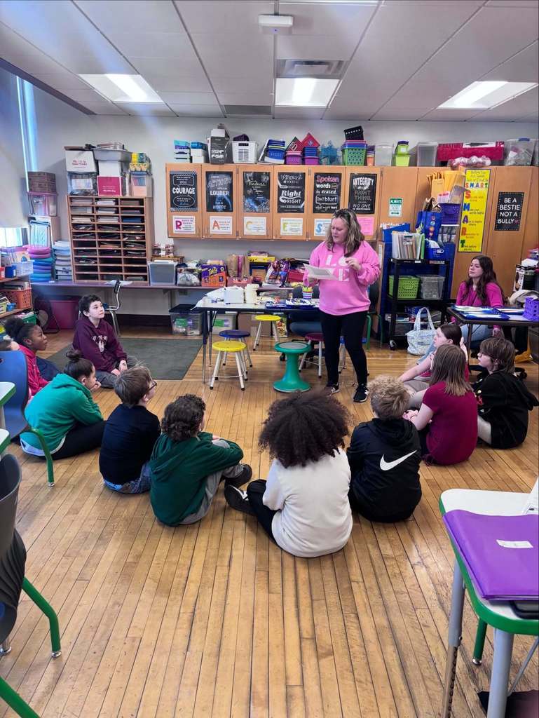Mrs. Richer's class learning about Olympic Snowboarding