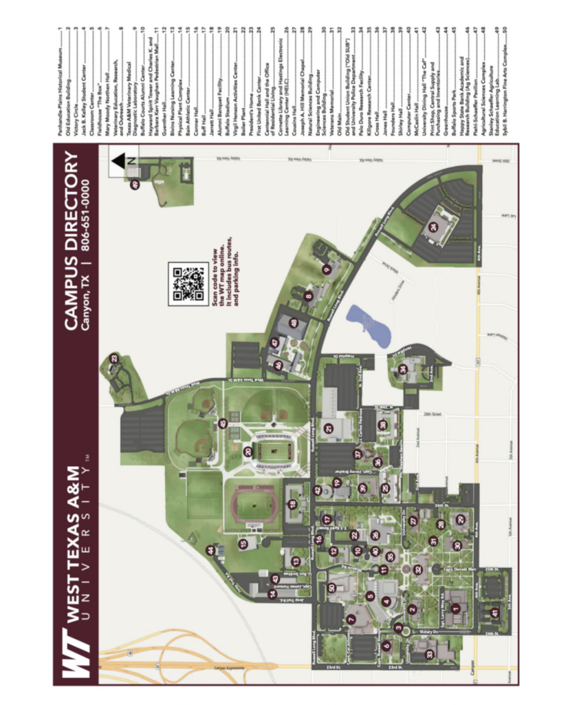 WTAMU Campus map
