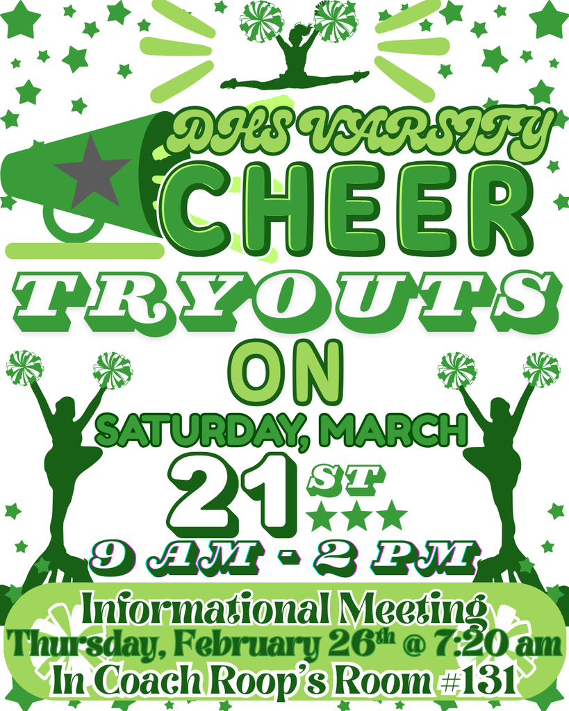 Photo of cheer tryout flyer.