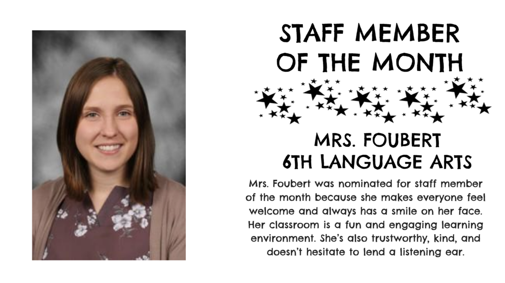 MPMS Staff Member of the Month - Rachel Foubert