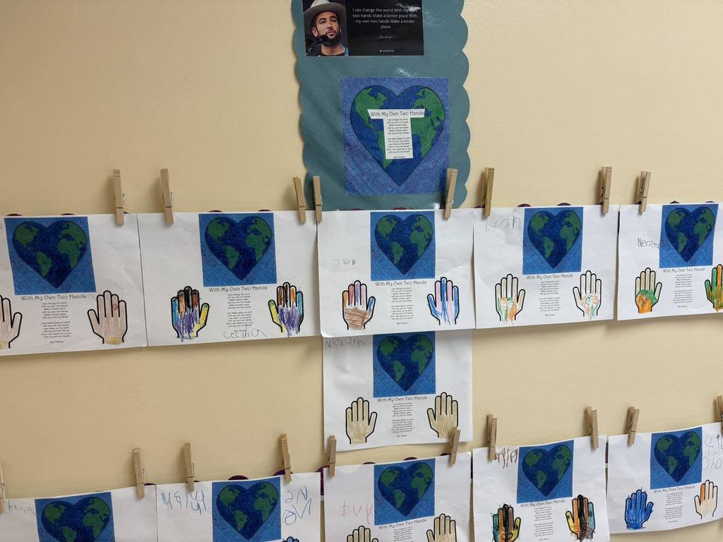 Writings of what kids will do with their own two hands to be kind in this world.