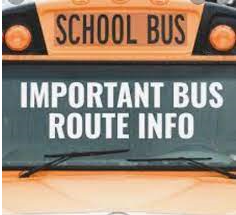 important bus route info 