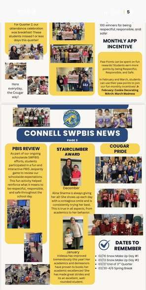 JoAnna Connell Elementary School News they create in school on what's happening.
