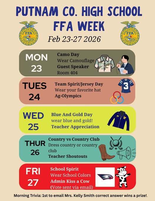 FFA Week Dress Up Days