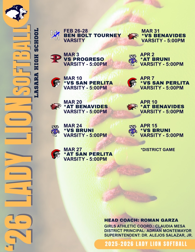 softball schedule