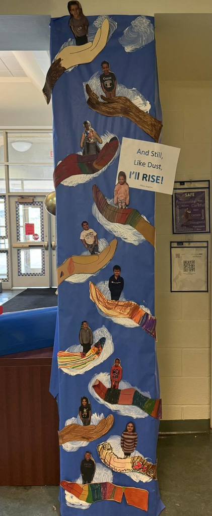 For Black History Month a wall decorated. 