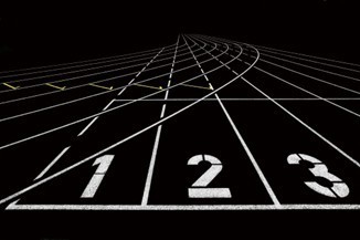 lanes on a track for runners