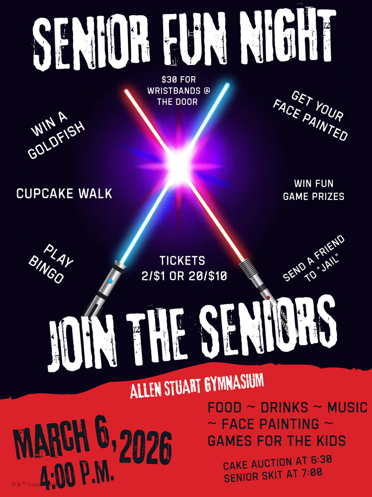 Red and Black Sign senior night