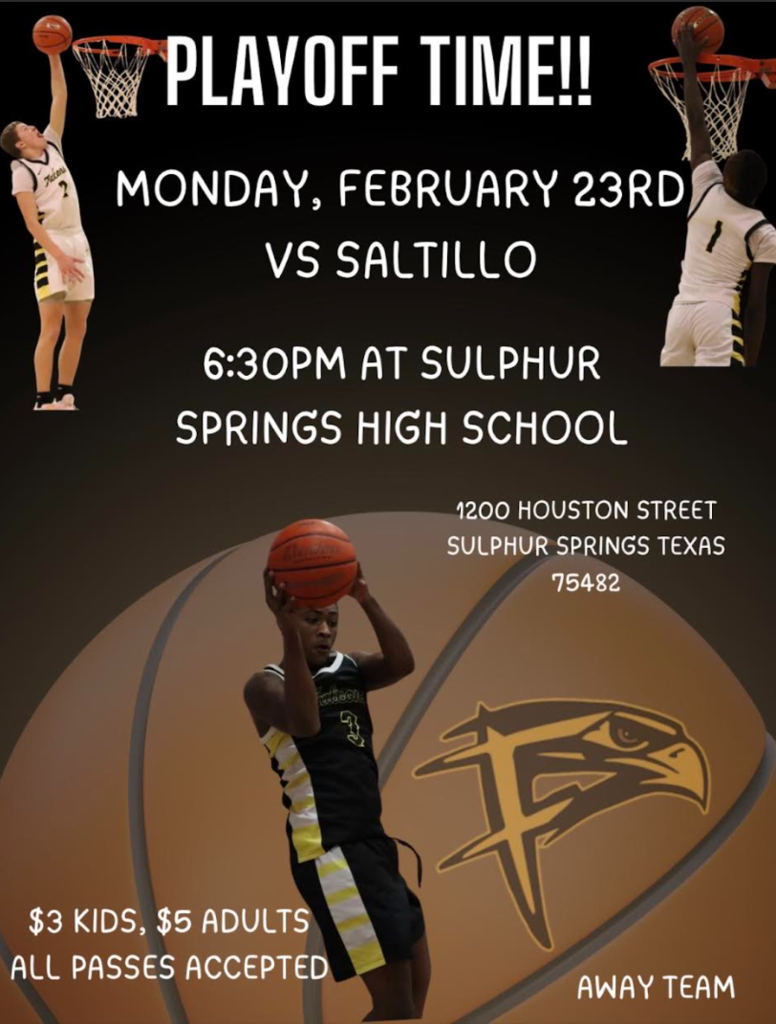 Boys Basket Ball playoff game 1 information 